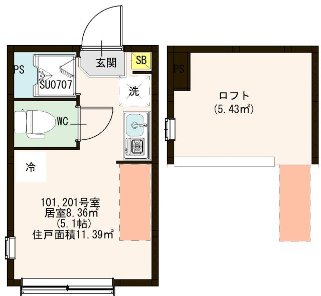 Le Serene Nishi Ogikuboの間取り