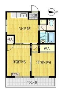青風ハイツの間取り