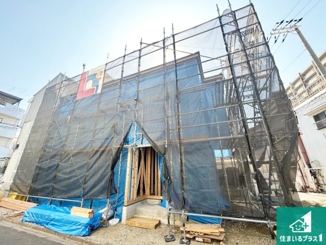 堺市堺区南庄町　第1期　新築一戸建ての外観|周辺は落ち着いた街並みの住宅地！子育てがしやすい住環境です！まだ未完成ですが、現地でしかわからない事もございます。是非一度ご覧ください。