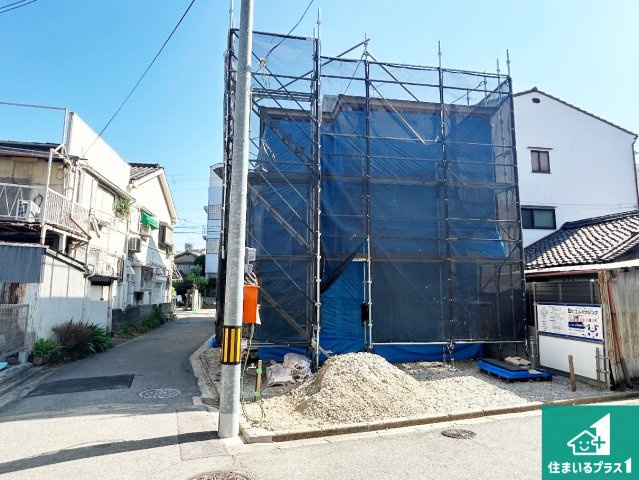 堺市堺区南庄町　第1期　新築一戸建ての外観|周辺は落ち着いた街並みの住宅地！子育てがしやすい住環境です！まだ未完成ですが、現地でしかわからない事もございます。是非一度ご覧ください。