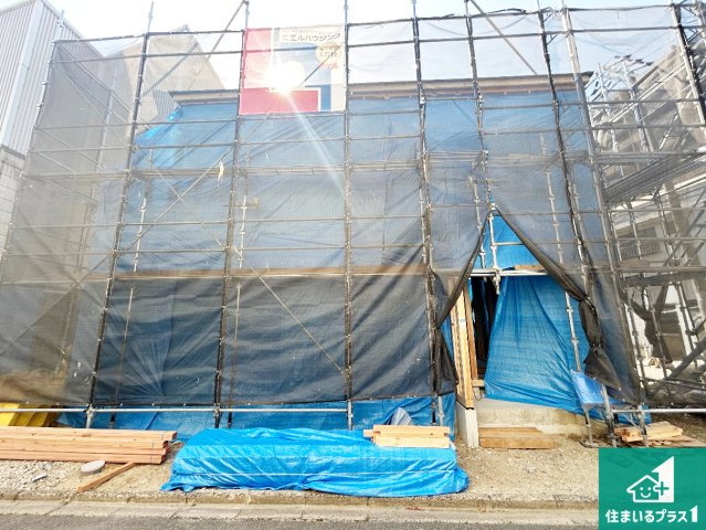 堺市堺区南庄町　第1期　新築一戸建ての外観|周辺は落ち着いた街並みの住宅地！子育てがしやすい住環境です！まだ未完成ですが、現地でしかわからない事もございます。是非一度ご覧ください。