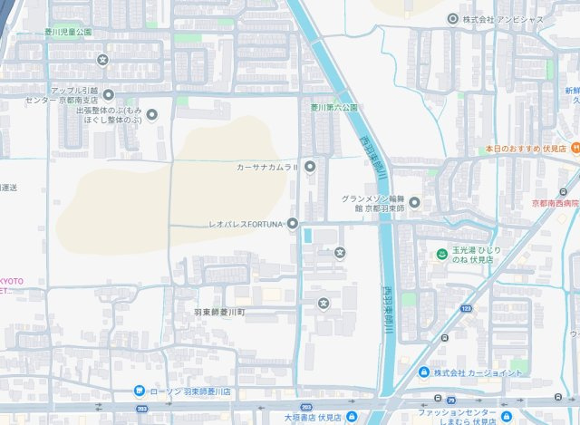 京都市伏見区羽束師菱川町　第1期　新築一戸建ての地図