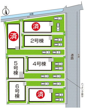 京都市伏見区羽束師菱川町　第1期　新築一戸建ての区画図|全7区画