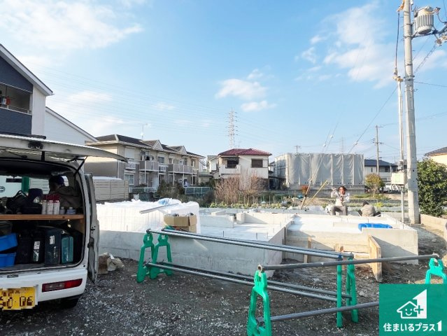 加古川市東神吉町西井ノ口　第1期　新築一戸建ての外観|現在の進捗状況です！順調に作業進行中、完成が待ち遠しいです！詳細の間取り等、お気軽にお問い合わせください！