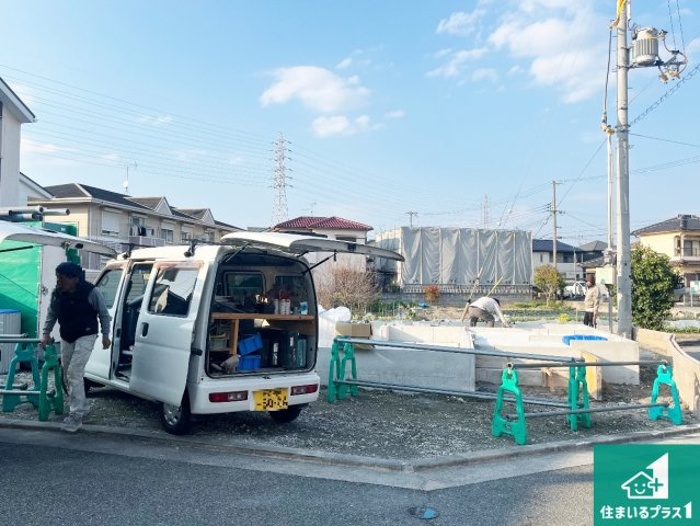 加古川市東神吉町西井ノ口　第1期　新築一戸建ての外観|現在建築中！落ち着いた街並みで新生活を始めることが出来そう！周辺の物件も併せてご紹介させて頂きます！