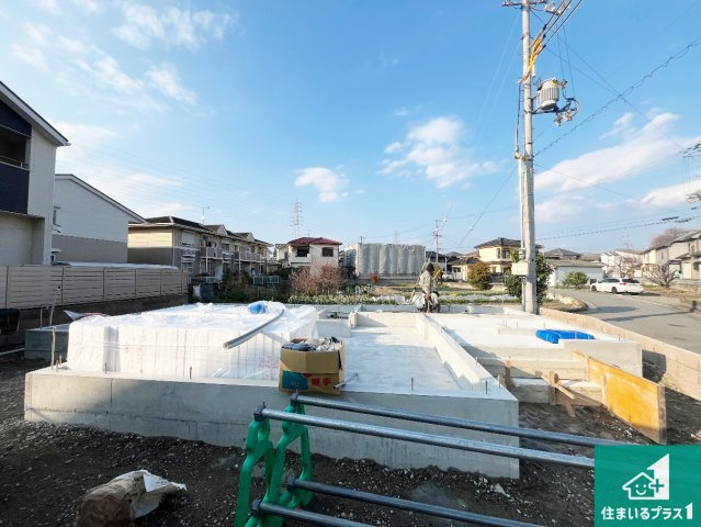 加古川市東神吉町西井ノ口　第1期　新築一戸建ての外観|周辺は落ち着いた街並みの住宅地！子育てがしやすい住環境です！まだ未完成ですが、現地でしかわからない事もございます。是非一度ご覧ください。