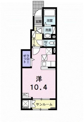 【間取り】 | クラール東村　Ｆ