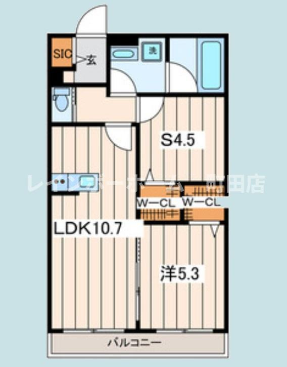 さくら十番館※初期費用分割あと払いサービス利用可能物件の間取り