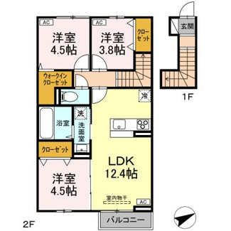 【間取り】 | プランドール イサコ | 3LDK