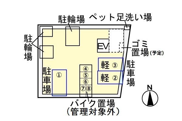 カーサ　グランデの駐車場