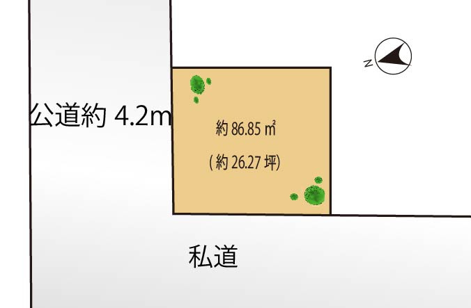 品川区戸越5丁目　新築戸建て　A棟の区画図