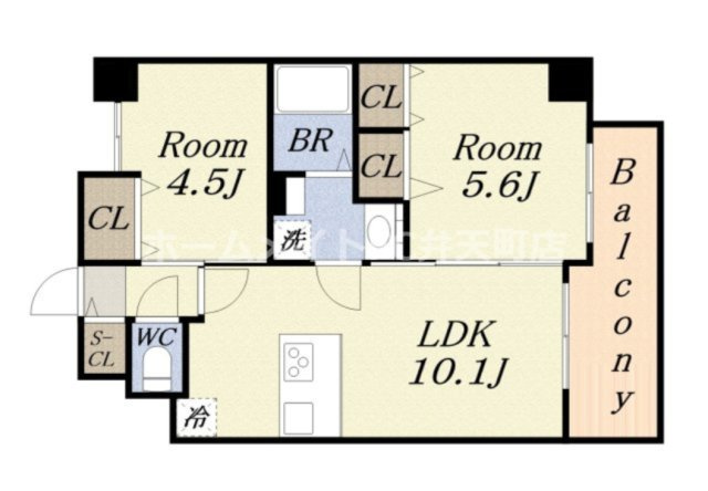 【間取り】 | Louis Residence 弁天町