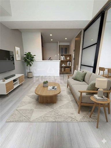 【居間・リビング】 | Louis Residence 弁天町 | CGで家具等を配置したもので家具等は含まれません