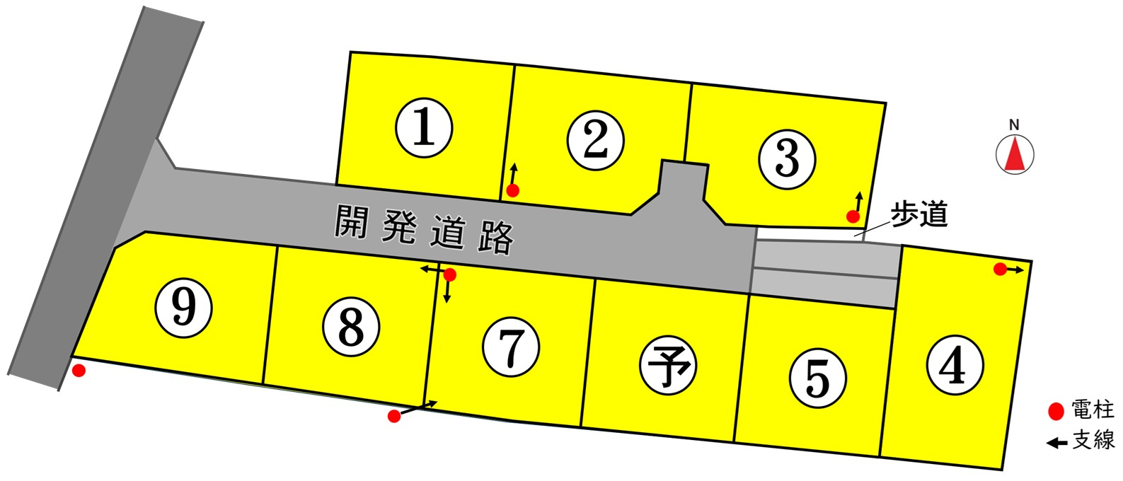 東邦ピュアコート横田3丁目の区画図