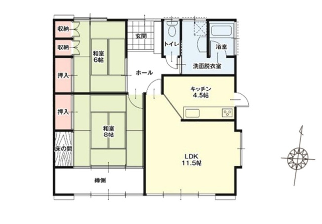 【間取り】 | 伊勢崎市堀口町　中古住宅