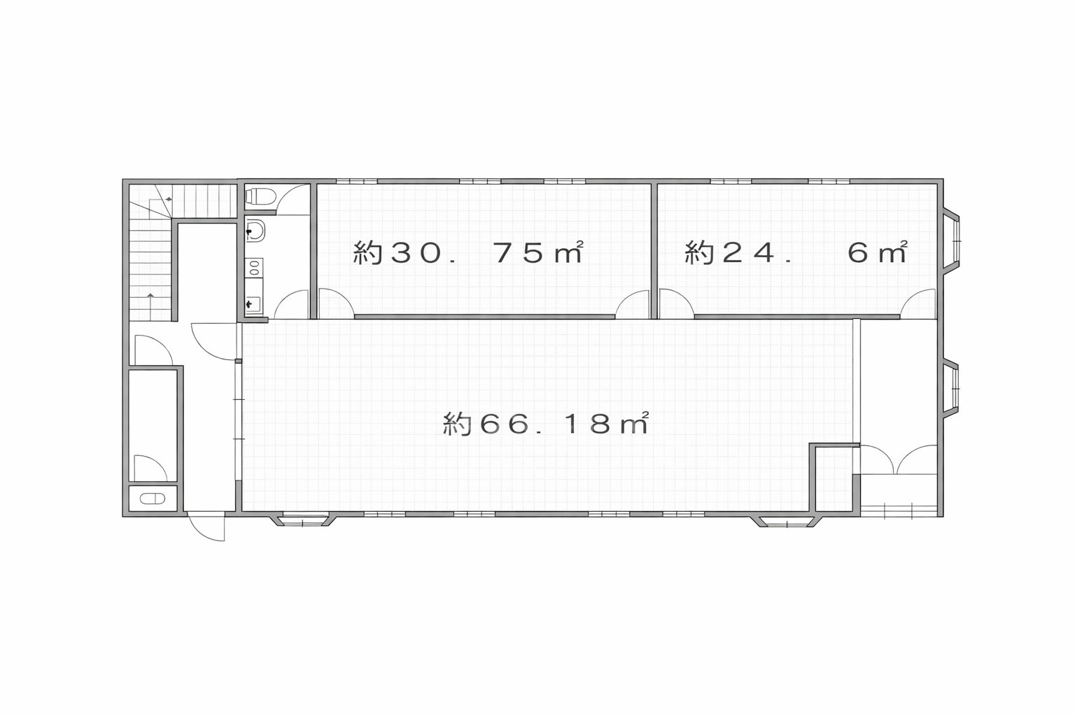 大阪市南港配送物流センター事務所の間取り