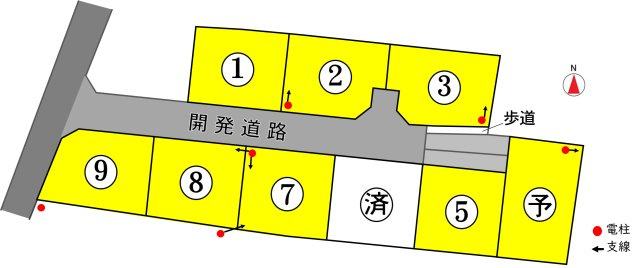 東邦ピュアコート横田3丁目の区画図