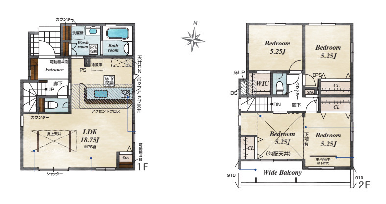 桶川市鴨川１丁目　３期　新築一戸建て　ブルーミングガーデン　01