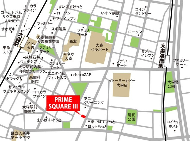 ＰＲＩＭＥ　ＳＱＵＡＲＥⅢの地図