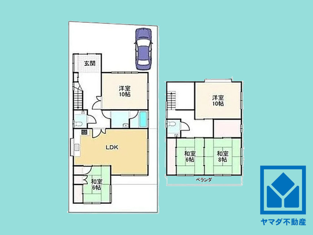 伏見区醍醐御陵西裏町の間取り