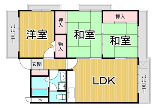 リョウジュ名次の間取り