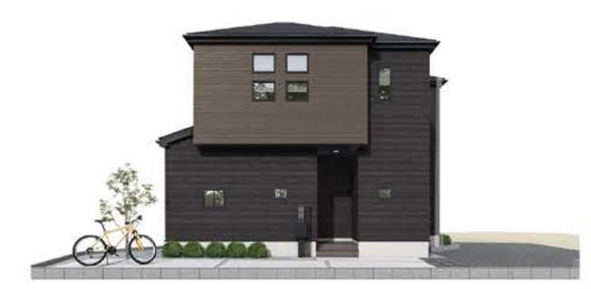 【外観パース】 | 桶川市寿2丁目　新築戸建　全2棟　1号棟 | 1号棟
