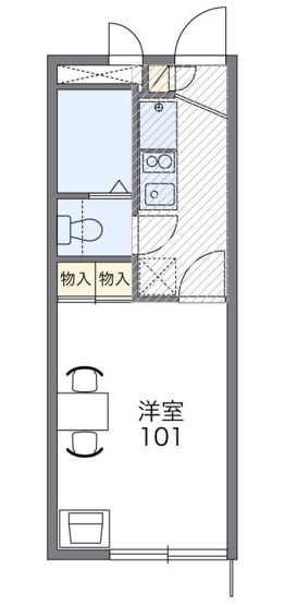 【間取り】 | レオパレスサンスクリットササB