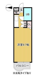 愛知県北名古屋市1棟不動産投資用売りマンション【サンビーム西春】の間取り