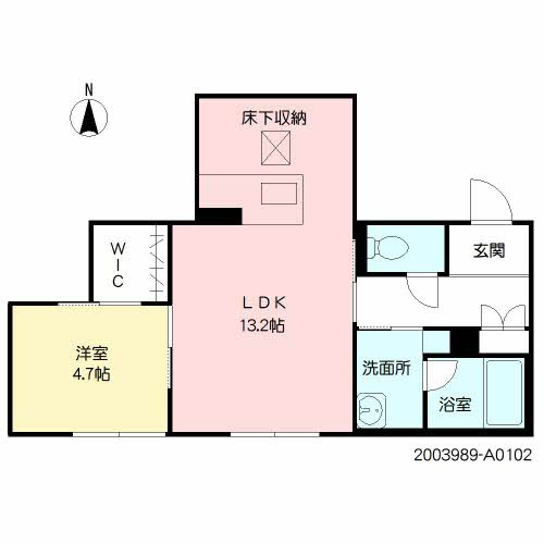 熊本市中央区国府３丁目の賃貸マンションの間取り