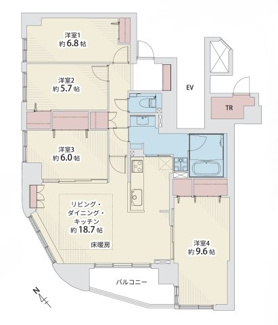 【間取り】 | エクセルシオール宮の沢アーク | 角部屋・4LDK♪