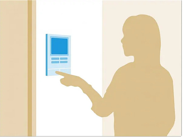 港南区東永谷の防犯設備|TVモニター付インターホンになります。今の時代必要な欠かせない設備ですね。