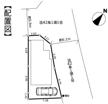 港南区東永谷の区画図|駐車可否は車種によります。