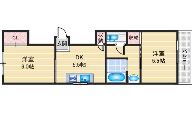 上穂ハイツの間取り