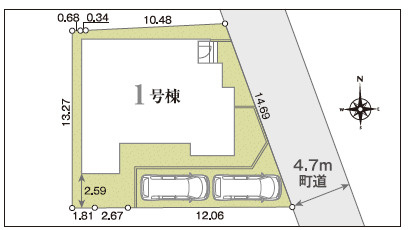 大磯町国府本郷第2期　新築戸建　全1棟1号棟の区画図