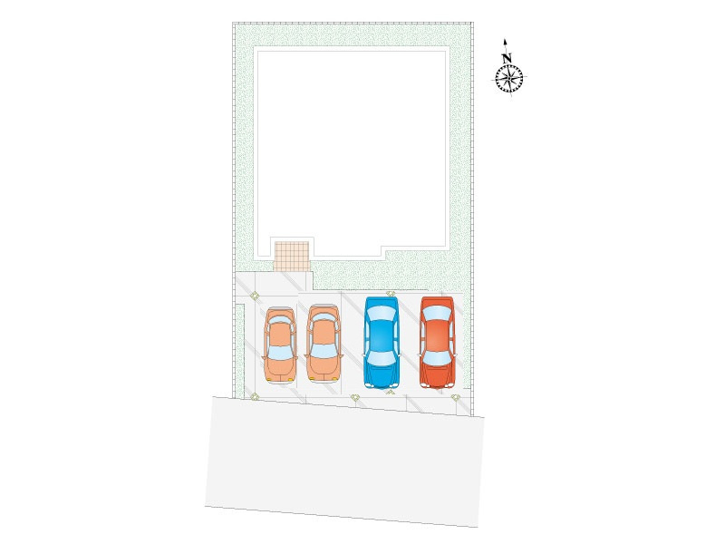 【上植木本町　1号棟　配置図】