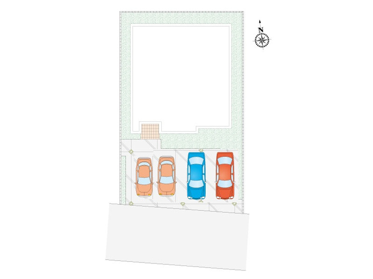 【上植木本町　1号棟　配置図】