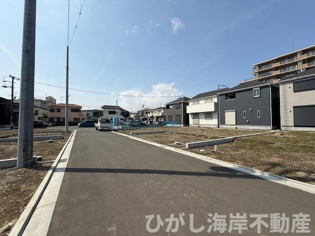 平塚市御殿４丁目　売地　全9区画の前面道路含む現地写真|現地外観