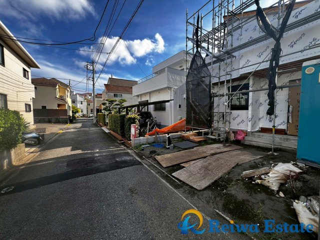 新築戸建　茅ヶ崎市東海岸南6丁目　全2区画の前面道路含む現地写真