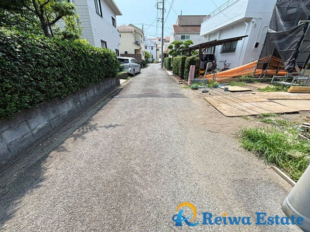 新築戸建　茅ヶ崎市東海岸南6丁目　全2区画の前面道路含む現地写真