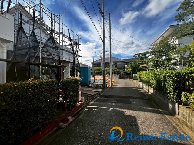 新築戸建　茅ヶ崎市東海岸南6丁目　全2区画の前面道路含む現地写真