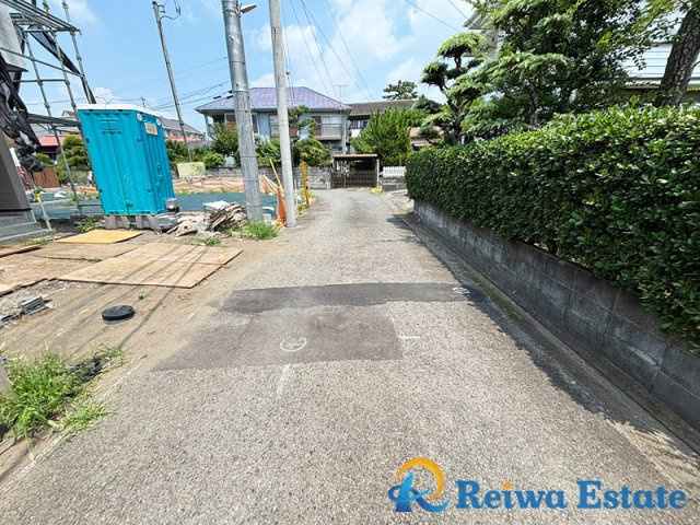 新築戸建　茅ヶ崎市東海岸南6丁目　全2区画の前面道路含む現地写真