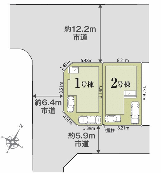 神戸市西区伊川谷町潤和25-1期　全2棟1号棟　新築戸建のエントランス|区画図です●年中無休：当日予約可●弊社は契約前に新築戸建の住宅診断が無料！