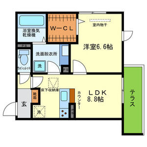 YKメゾン向陽の間取り