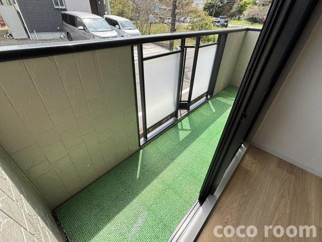 サンビレッジエリカB棟のバルコニー