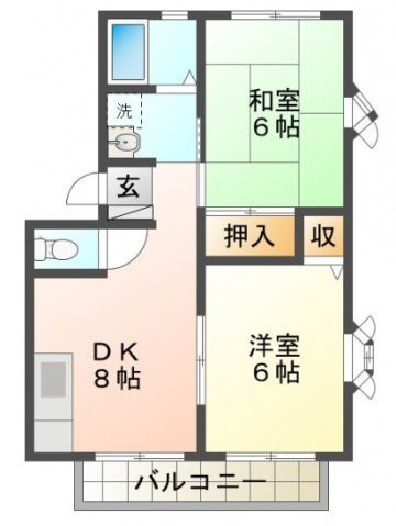 サンビレッジエリカB棟の間取り