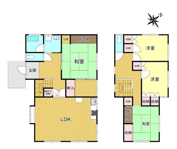 苦楽園三番町の間取り|快適性とゆとりをデザインしたリビングは広々17.5帖