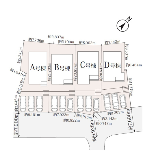 【区画図】 | 大府市米田町4丁目　C号棟
