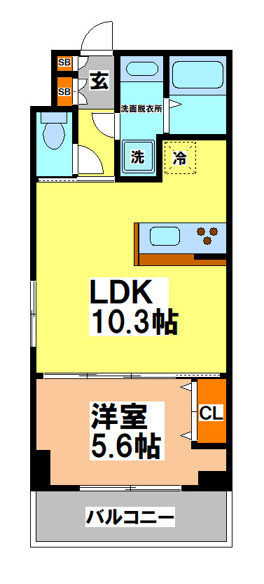 三鷹市下連雀４丁目の賃貸マンションの間取り