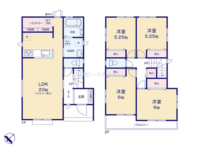 【間取り】 | 大府市米田町4丁目　D号棟【仲介手数料0円】