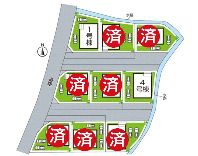 明石市大久保町谷八木　第6期　新築一戸建ての区画図|全９区画